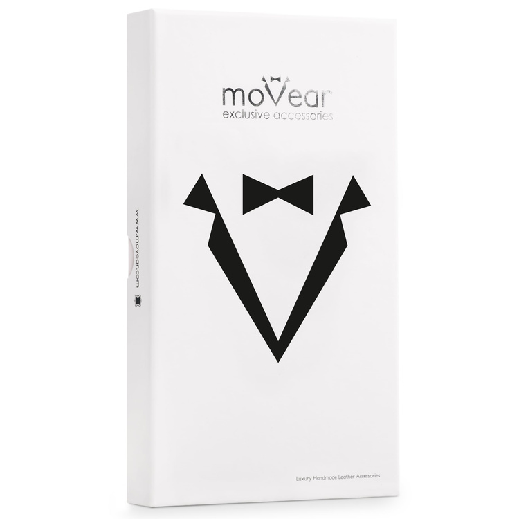 moVear flipSide 4C skórzane etui do Apple iPhone 16 Pro (6.3") | Skóra naturalna gładka (Czarna)