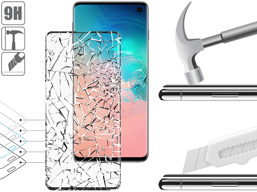 2 szt. | moVear GLASS mSHIELD 3D do Samsung Galaxy S10 (6.1") (na cały ekran)