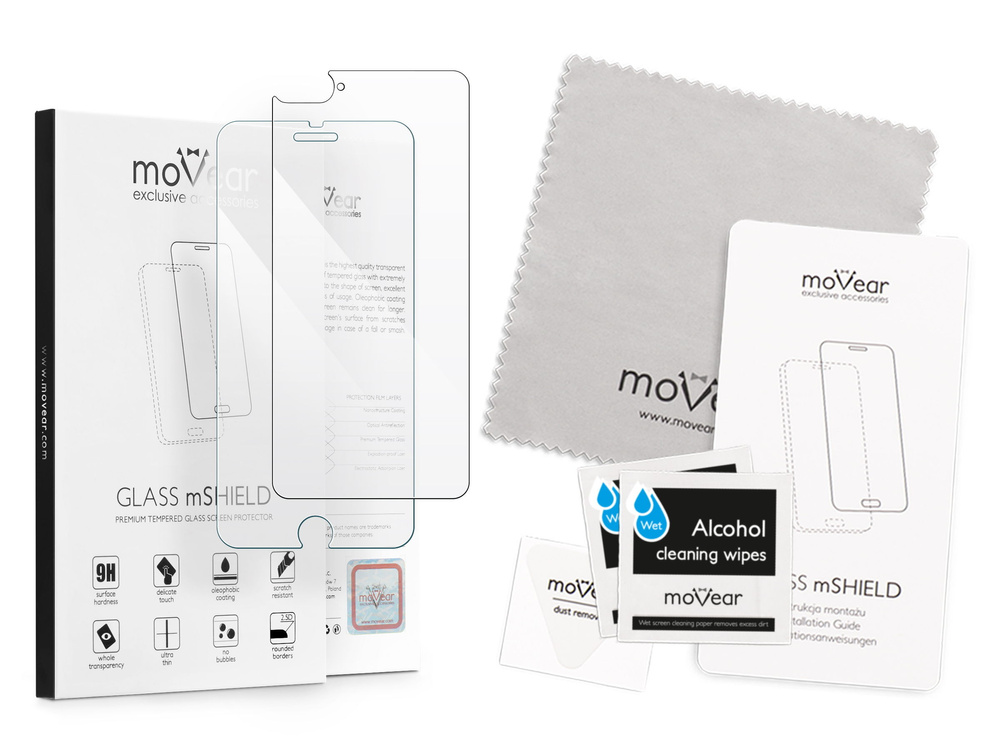 moVear GLASS mSHIELD 2.5D na Apple iPhone 8 Plus | Szkło Hartowane (Przód + Tył)