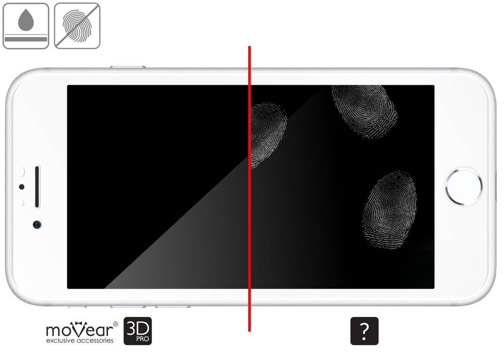 moVear GLASS mSHIELD 3D PRO do Apple iPhone 8 Plus / 7 Plus (5.5") (na cały ekran)