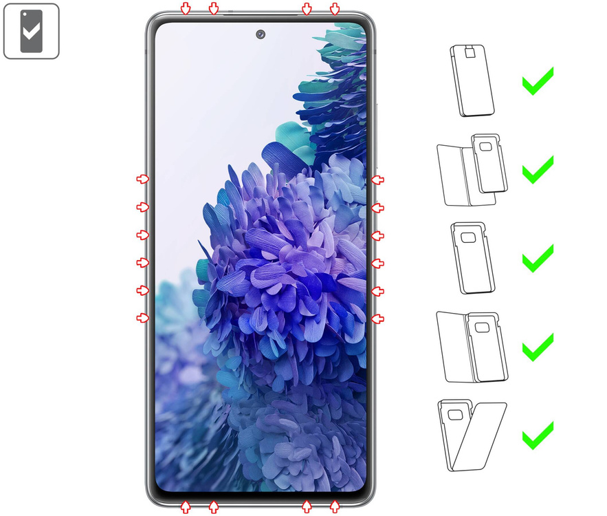 2 szt. | moVear GLASS mSHIELD 2.5D MAX do Samsung Galaxy S20 FE (6.5") (kompatybilne z etui)