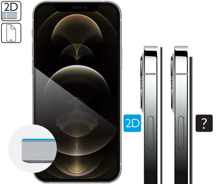 moVear flexible mSHIELD 2D do Apple iPhone 12 Pro Max (6.7"). Pancerne szkło hybrydowe.