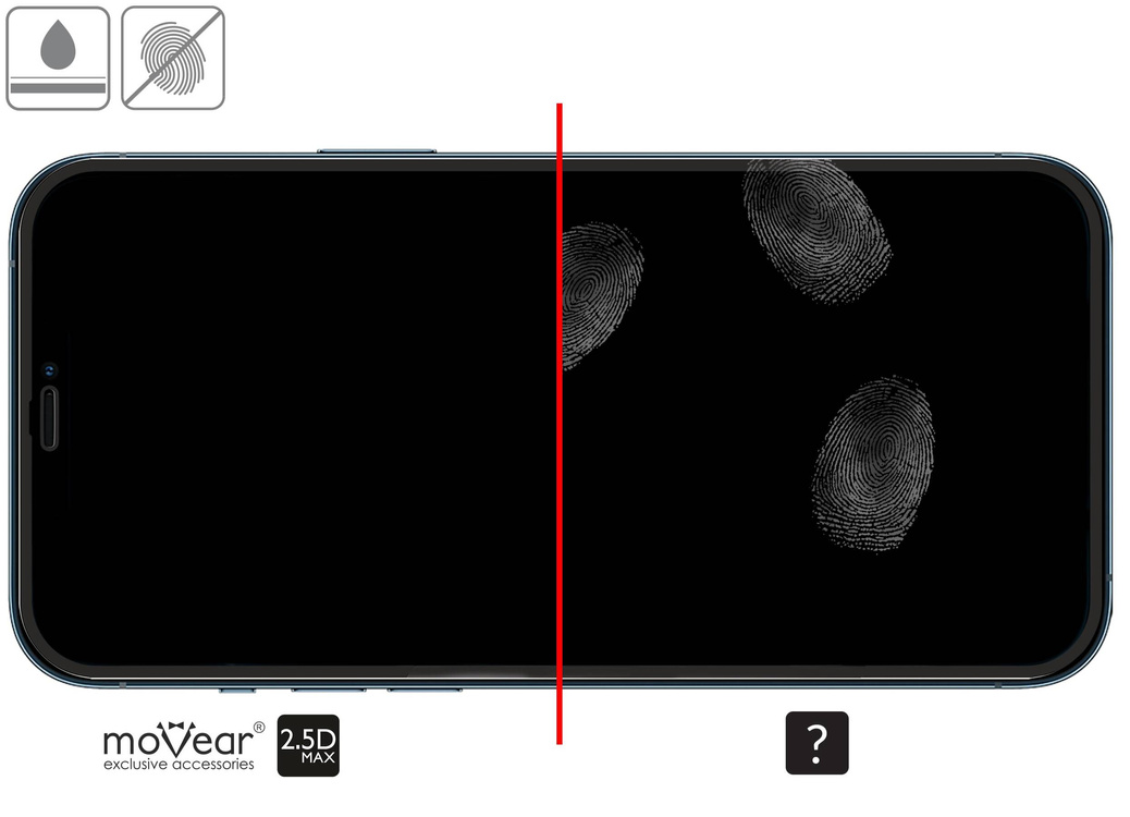 moVear GLASS mSHIELD 2.5D MAX MATT do Apple iPhone 12 Pro Max (6.7") (Antyrefleksyjne, kompatybilne z etui)