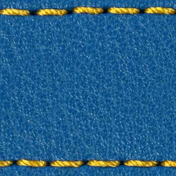 Podkładka W1 do paska 22mm | Niebieski / Żółta nić