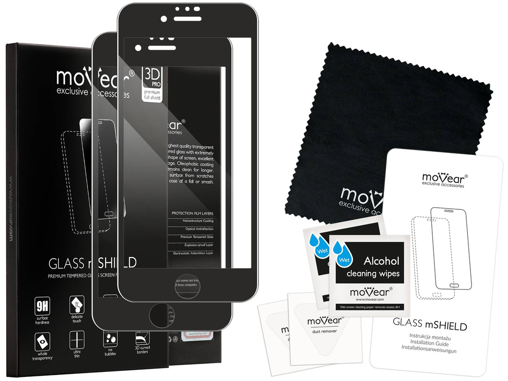 2 szt. | moVear GLASS mSHIELD 3D PRO MATT do Apple iPhone SE (2022 / 2020) / 8 / 7 (4.7") | (Antyrefleksyjne)
