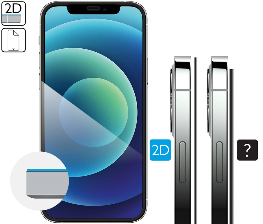 moVear flexible mSHIELD 2D do Apple iPhone 12 Pro / 12 (6.1"). Pancerne szkło hybrydowe.