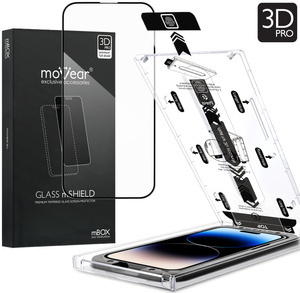 moVear mBOX GLASS mSHIELD 3D PRO do Apple iPhone 14 Pro Max (6.7") (łatwy montaż)