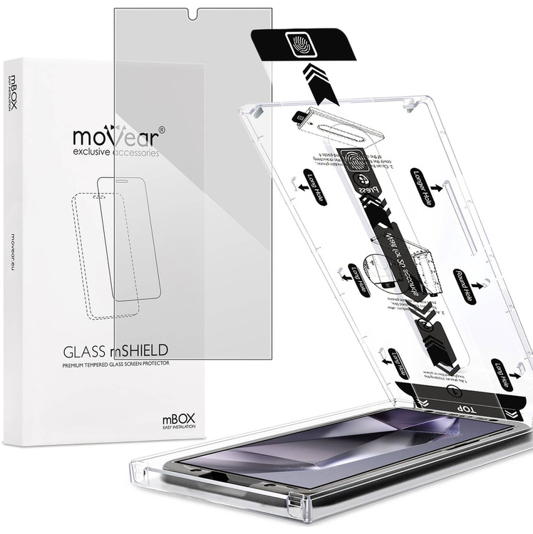moVear mBOX GLASS mSHIELD 2.5D privacy do Samsung Galaxy S24 Ultra (6.8") (Anty spy, z Aplikatorem)