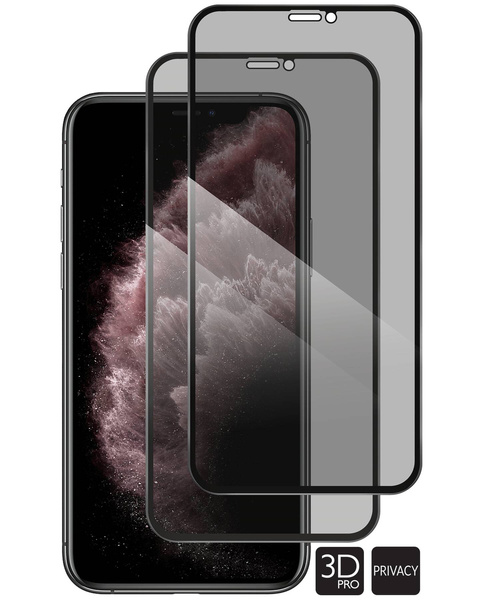 2 szt. | moVear GLASS mSHIELD 3D PRO privacy do Apple iPhone 11 Pro Max / Xs MAX (6.5") | (Prywatyzujące)