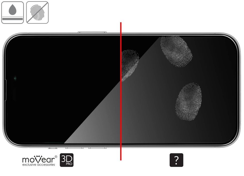 moVear mBOX GLASS mSHIELD 3D PRO do Apple iPhone 14 Pro Max (6.7") (łatwy montaż)