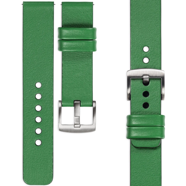 moVear Prestige S1 Skórzany pasek 22mm do Xiaomi Watch S1 / Mi Watch / Amzfit | Zielony [rozmiary XS-XXL i klamra do wyboru]