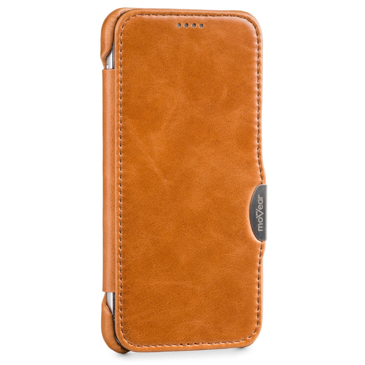 moVear flipSide C Skórzane Etui do Samsung Galaxy S6 | Skóra Vintage | Jasnobrązowy