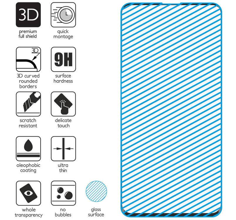 2 szt. | moVear GLASS mSHIELD 3D do Samsung Galaxy S10 (6.1") (na cały ekran)