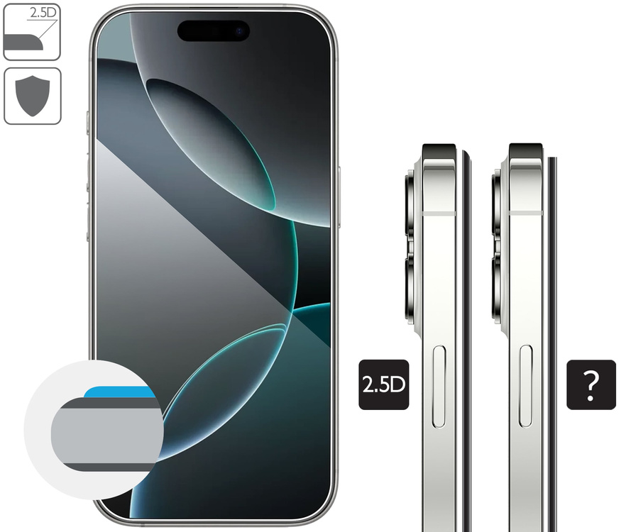 moVear mBOX GLASS mSHIELD 2.5D do Apple iPhone 17 Pro Max / 16 Pro Max (6.9") (łatwy montaż)