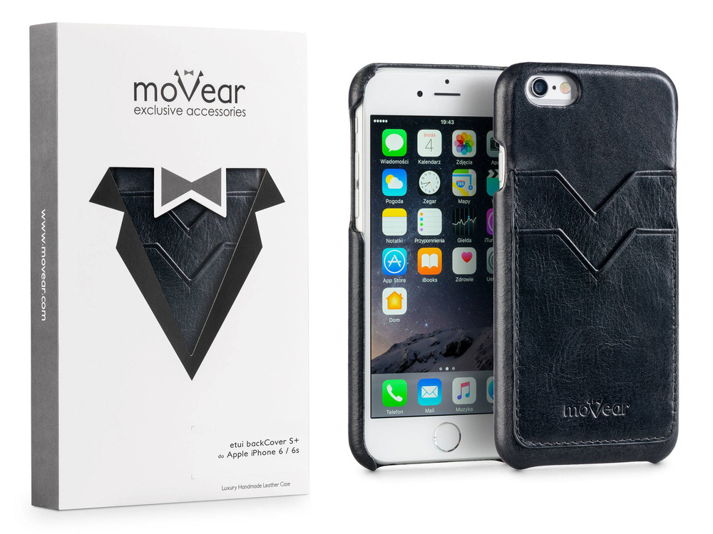 moVear backCover S+ Skórzane Etui Plecki do Apple iPhone 6 / 6s | Skóra Gładka | Cappuccino