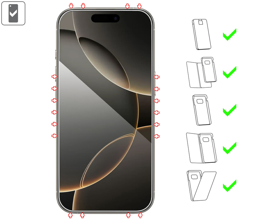moVear mBOX GLASS mSHIELD 2.5D do Apple iPhone 17 Pro / 17 / 16 Pro (6.3") (łatwy montaż)