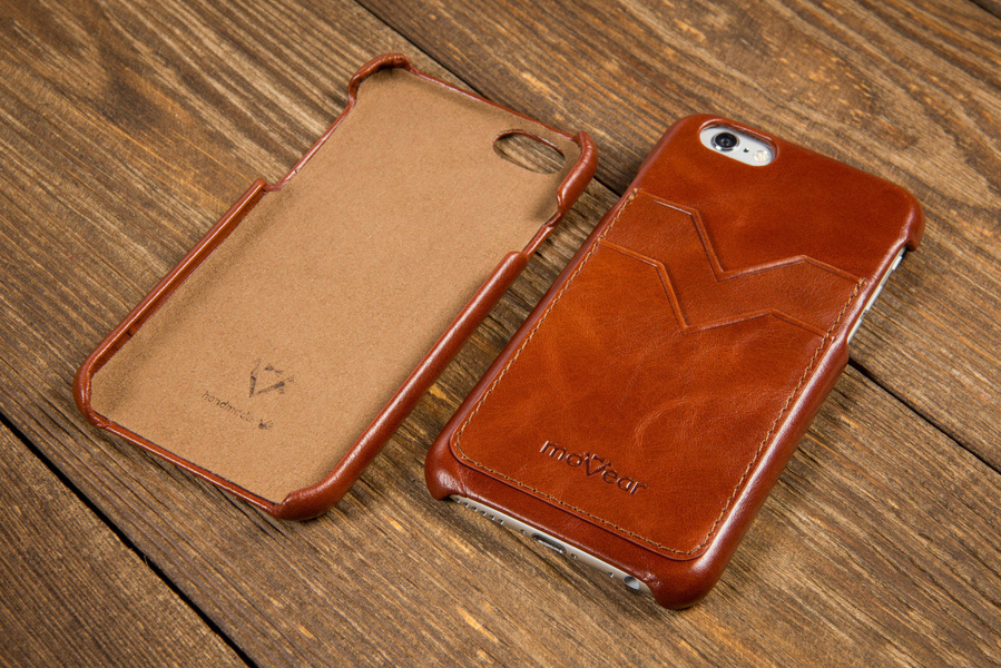 moVear backCover S+ Skórzane Etui Plecki do Apple iPhone 6 / 6s | Skóra Gładka | Cappuccino