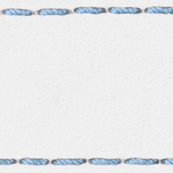 Podkładka W1 do paska 24mm | Biały / Błękitna nić