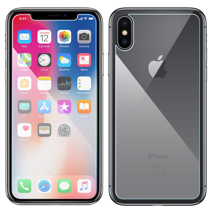 moVear GLASS mSHIELD 2.5D na Apple iPhone Xs / X | Szkło Hartowane (Przód + Tył)