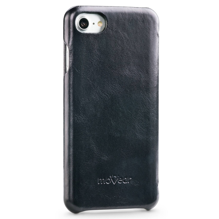 moVear flipSide S skórzane etui do Apple iPhone SE (2022 / 2020) / 8 / 7 (4.7") | Skóra naturalna vintage (Czarna)