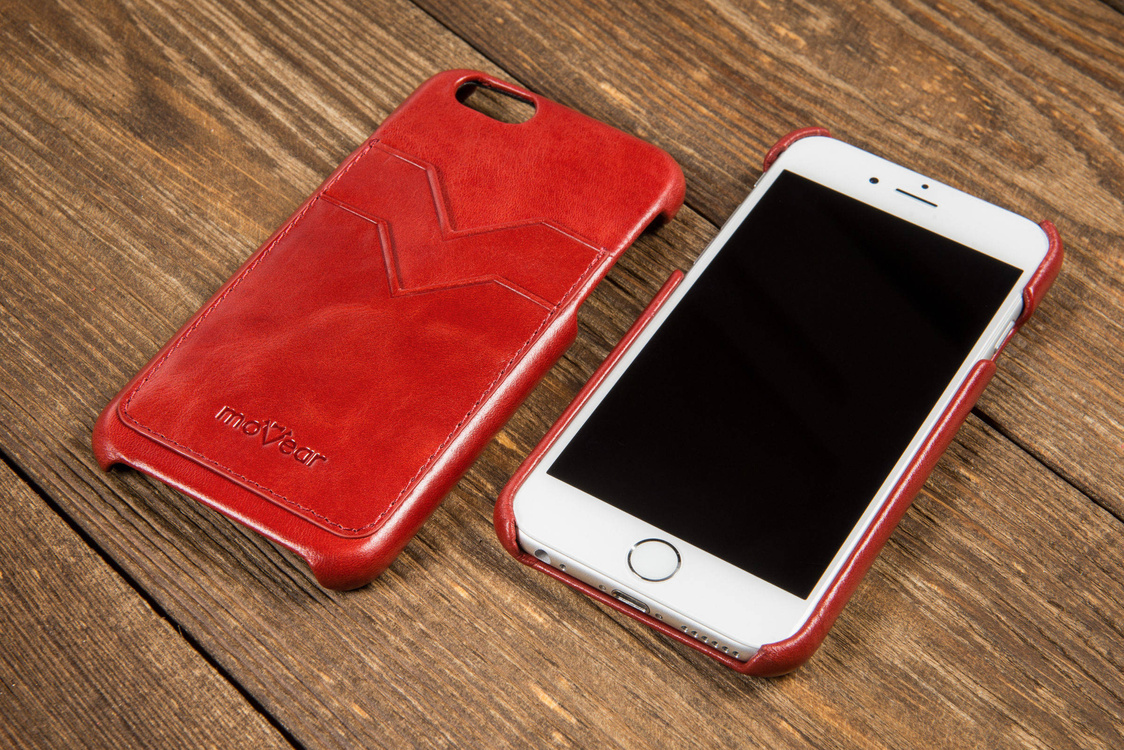 moVear backCover S+ Skórzane Etui Plecki do Apple iPhone 6 / 6s | Skóra Gładka | Cappuccino