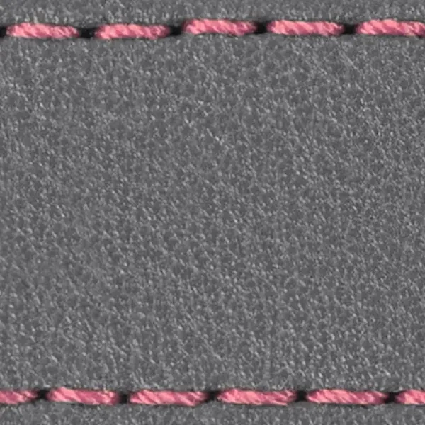 Pasek C1 23mm | Szary / Różowa nić | Części skórzane bez klamry