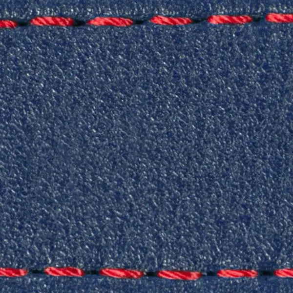 Pasek C1 26mm | Granatowy / Czerwona nić | Części skórzane bez klamry