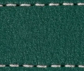Pasek C1 23mm | Zielony butelkowy / Srebrna nić | Części skórzane bez klamry