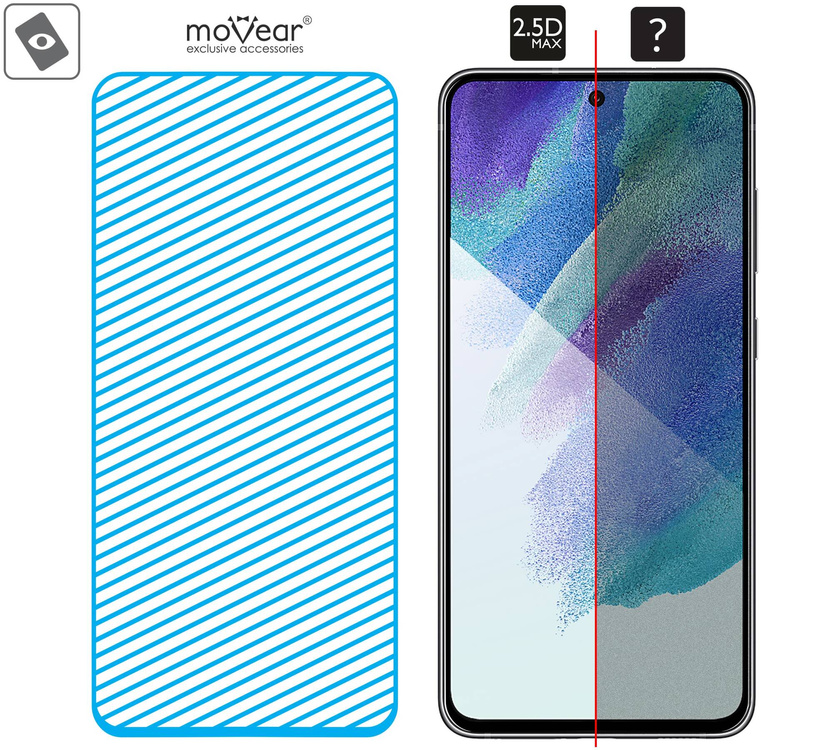 moVear GLASS mSHIELD 2.5D MAX do Samsung Galaxy S21 FE (6.4") (kompatybilne z etui)