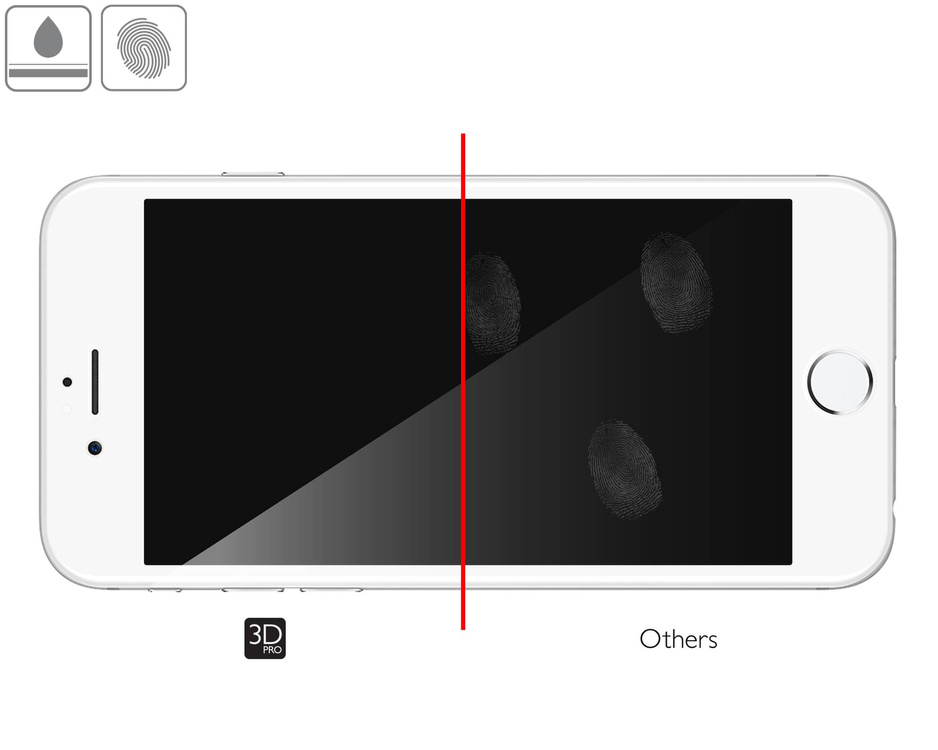 moVear GLASS mSHIELD 3D PRO do Apple iPhone 6 Plus / 6s Plus (5.5") (na cały ekran)
