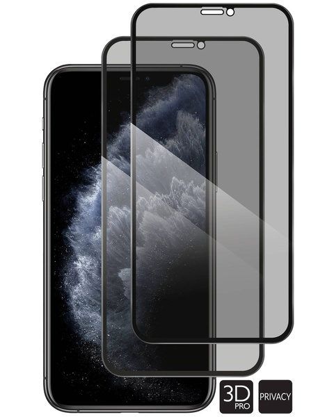 2 szt. | moVear GLASS mSHIELD 3D PRO privacy do Apple iPhone 11 Pro / Xs / X (5.8") | (Prywatyzujące)