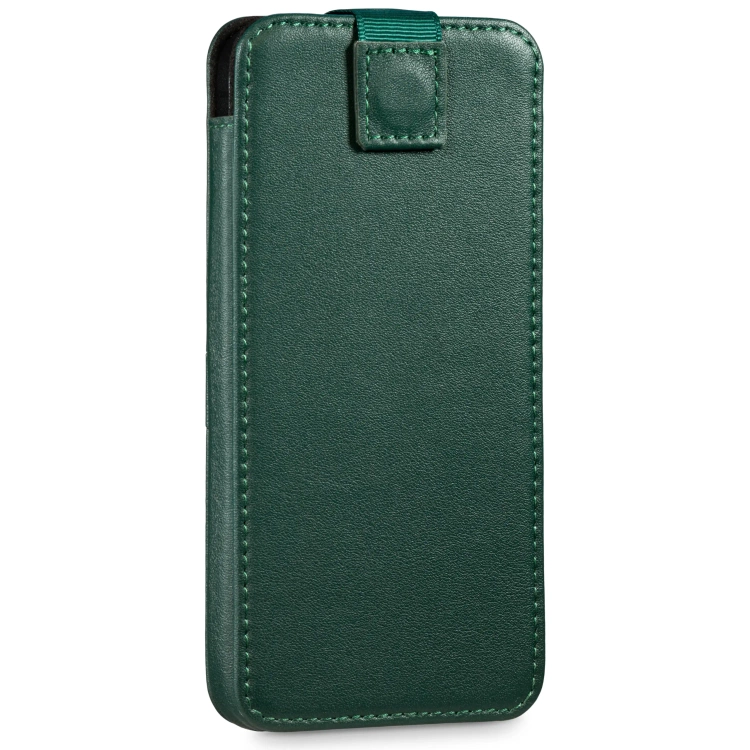 moVear pocketCase C+ skórzana wsuwka do Samsung rozmiar M (ok 151 x 73 x 9mm) | Skóra naturalna nappa (Zielona butelkowa)