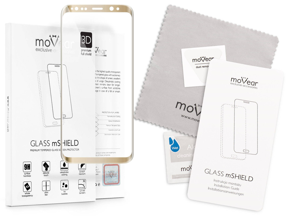 moVear GLASS mSHIELD 3D na Samsung Galaxy S8+ (Plus) | Szkło Hartowane na Cały Ekran, 9H