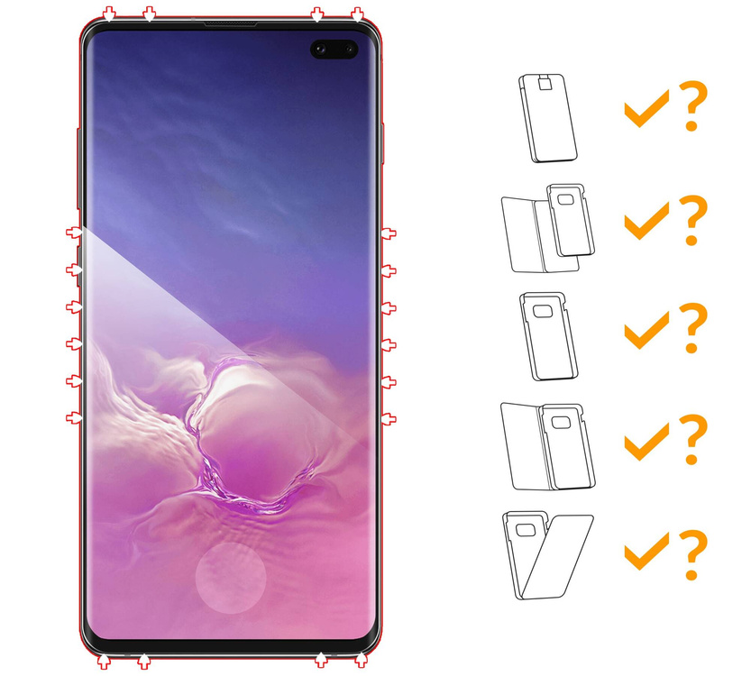 2 szt. | moVear GLASS mSHIELD 3D do Samsung Galaxy S10+ (Plus) (6.4") (na cały ekran)
