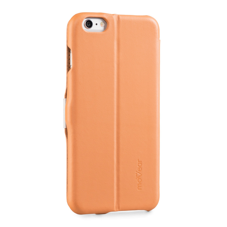 moVear flipSide C skórzane etui do Apple iPhone 6 Plus / 6s Plus (5.5") | Skóra naturalna gładka (Cappuccino)