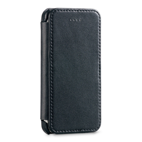moVear flipSide C+ Skórzane Etui do Apple iPhone SE / 5s / 5 | Skóra Gładka | Czarny