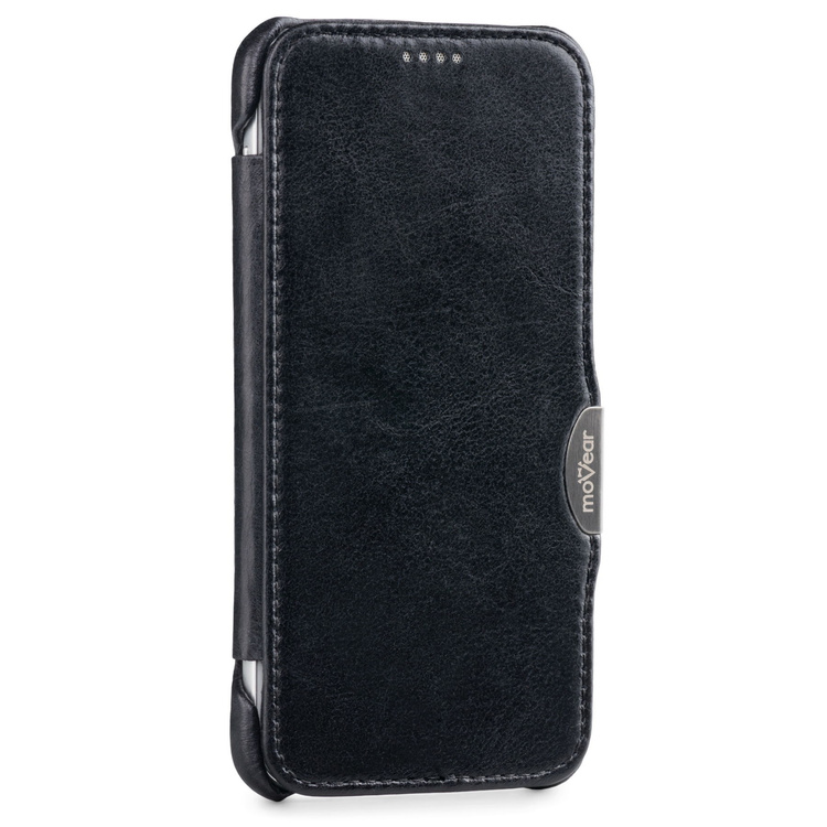 moVear flipSide C Skórzane Etui do Samsung Galaxy S7 | Skóra Vintage | Czarny