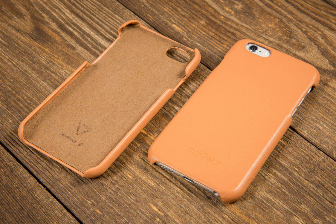 moVear backCover S Skórzane Etui Plecki do Apple iPhone 6 / 6s | Skóra Gładka | Cappuccino