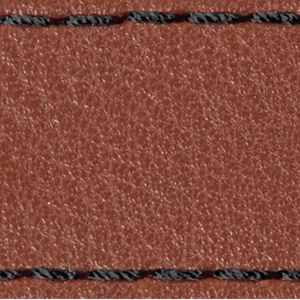 Pasek C1 23mm | Brązowy / Czarna nić | Części skórzane bez klamry