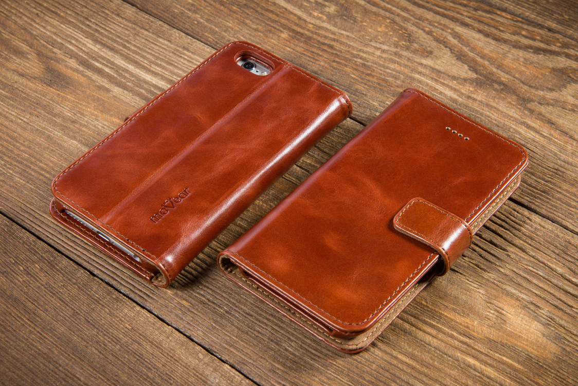 moVear multiCover W Skórzane Etui 3w1 do Apple iPhone 6 / 6s | Portfel, Wallet | Skóra Vintage | Brązowy