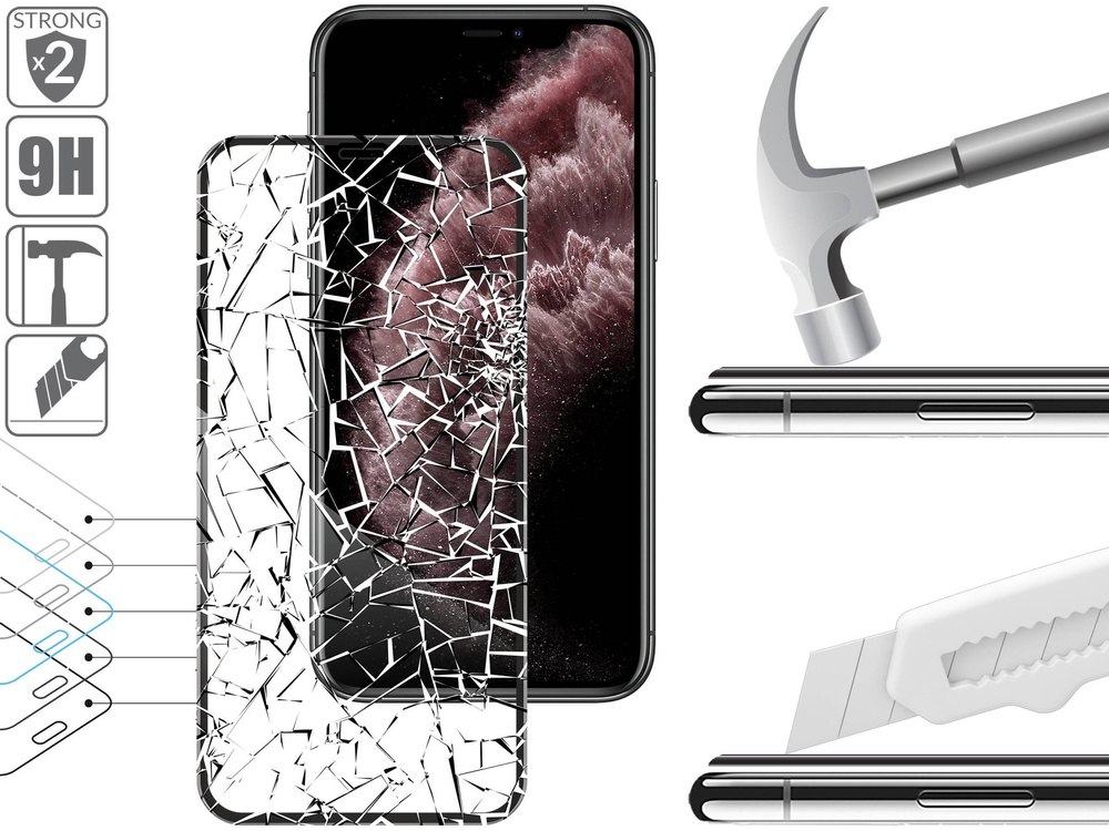 moVear GLASS mSHIELD 3D PRO do Apple iPhone 11 Pro Max / Xs MAX (6.5") (na cały ekran)