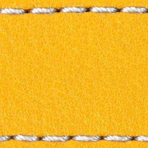 Pasek C1 20mm | Żółty / Biała nić | Części skórzane bez klamry