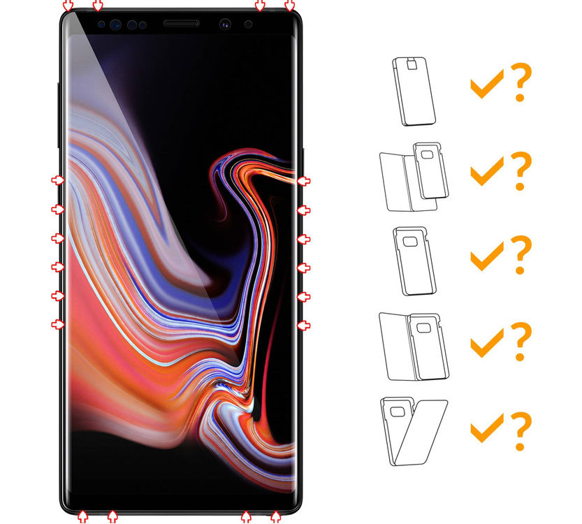 moVear GLASS mSHIELD 3D do Samsung Galaxy Note 9 (6.3") (na cały ekran)