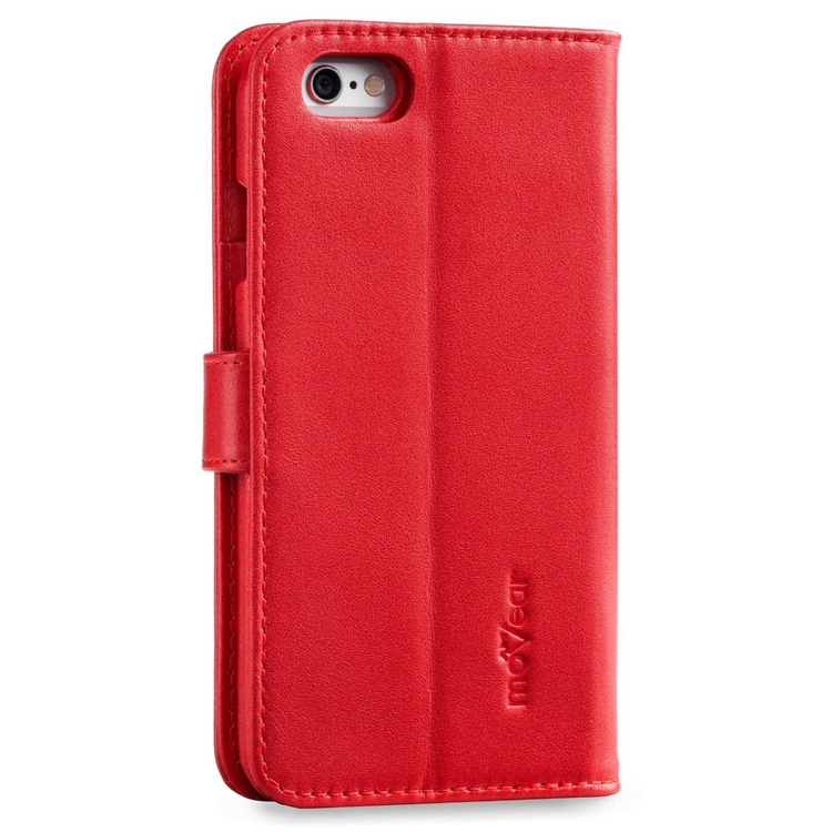moVear multiCover W Skórzane Etui 3w1 do Apple iPhone 6 / 6s | Portfel, Wallet | Skóra Gładka | Czerwony