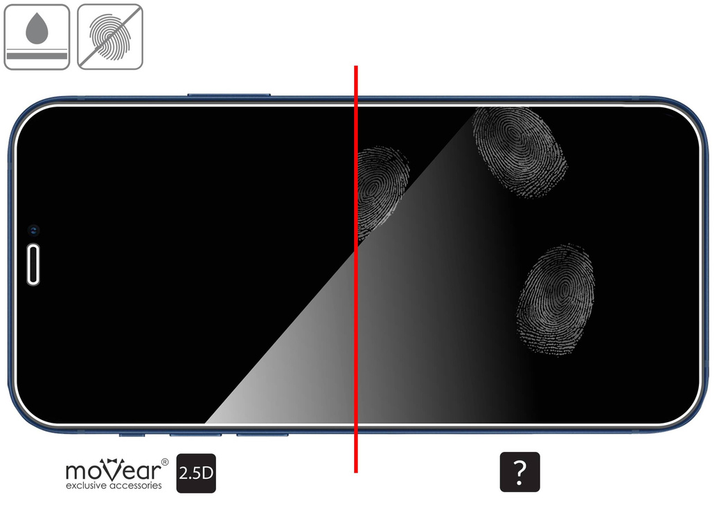 moVear GLASS mSHIELD 2.5D do Apple iPhone 12 Pro Max (6.7") (kompatybilne z etui)