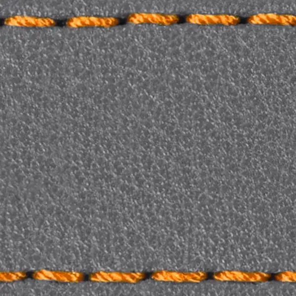 Pasek C1 23mm | Szary / Pomarańczowa nić | Części skórzane bez klamry