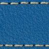 Pasek C1 23mm | Niebieski / Kremowa nić | Części skórzane bez klamry