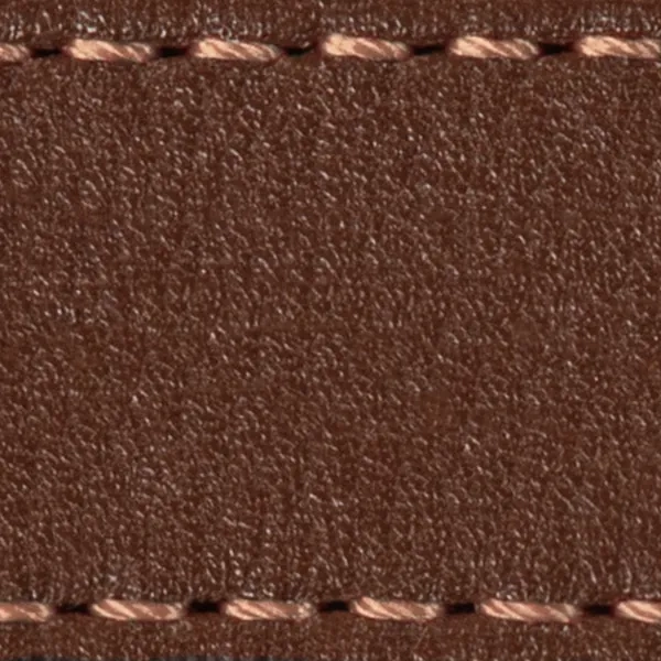 Podkładka W1 do paska 26mm | Ciemnobrązowy / Różowo złota nić