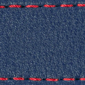 Pasek C1 24mm | Granatowy / Czerwona nić | Części skórzane bez klamry