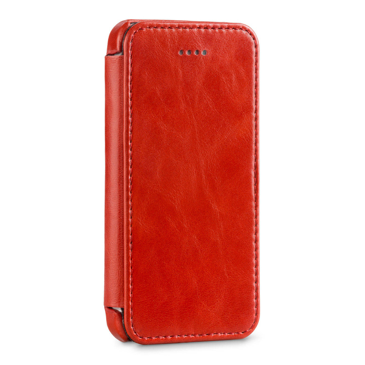 moVear flipSide C Skórzane Etui do Apple iPhone SE / 5s / 5 | Skóra Vintage | Czerwony